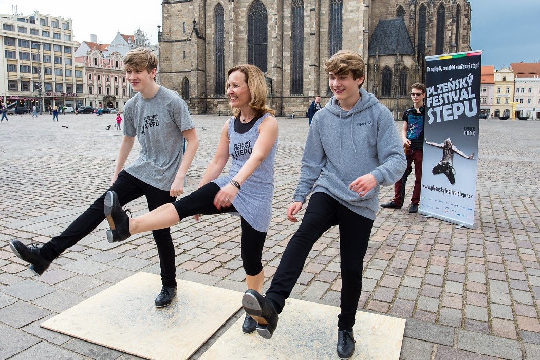 Plzeňský festival stepu 2018 Antonín Borovský Kamila Borovská Matěj Borovský foto Libor Kočí