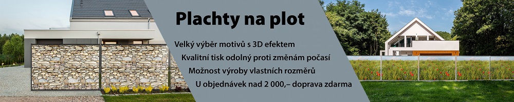 Plachta na plot vedoucí