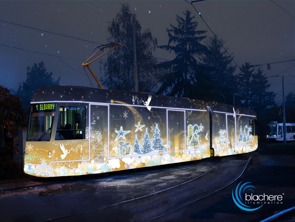 Už podruhé vyjede do plzeňských ulic nazdobená vánoční tramvaj