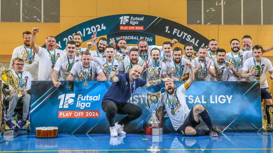 Futsalisté Plzně porazili Chrudim i potřetí a obhájili mistrovský titul