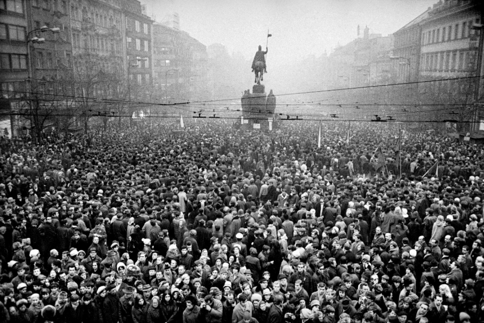 Manifestace po úmrtí Jana Palacha 20.1.1969 - Miloň Novotný