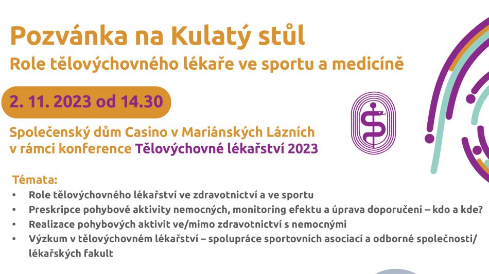 Jaká je role tělovýchovného lékařství ve sportu a v medicíně prozradí konference v Mariánských Lázních