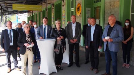 Na hraniční čáře slavili 30. výročí obnovení železnice do Německa