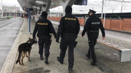 Velká kontrolní akce. Vlaková a autobusová nádraží v Plzni obsadili policisté