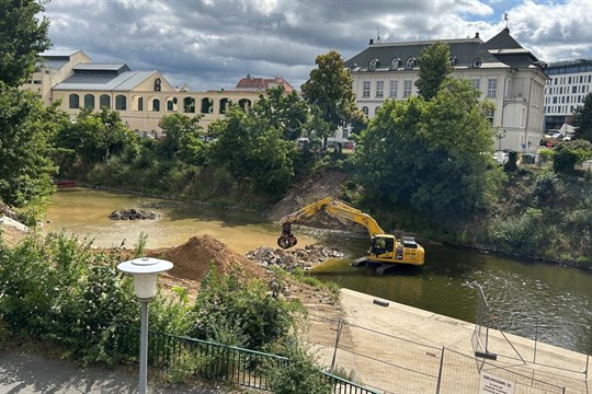 Plzeňská vodárna rekonstruuje vodovodní shybku pod Radbuzou