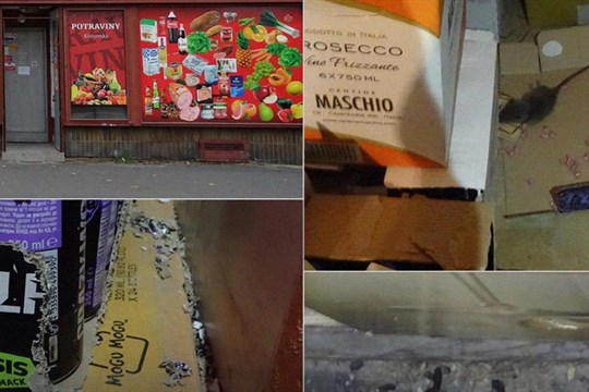 Mrtvý hlodavec, zápach i rozkousaný obal! Potravinářská inspekce uzavřela večerku v Plzni