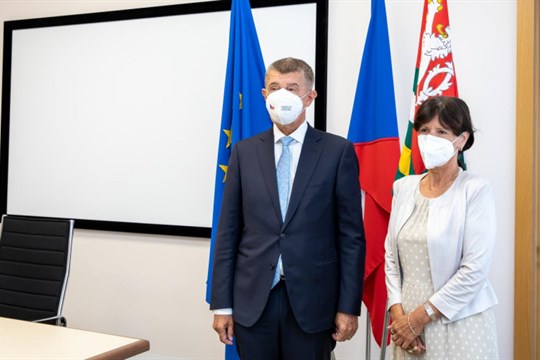 Prioritou je zdravotnictví, kraj má skvělé nápady, řekl premiér Babiš po jednání s hejtmankou