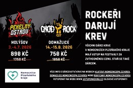 Rockoví hrdinové darují krev. Pekelný ostrov a Chodrockfest odměňují dárce lístky i slevou